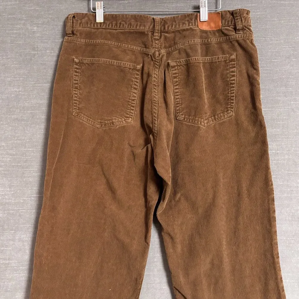 J Crew Corduroy Pants Mens 35 x 31‎ Brown Cotton Preppy Business Casual 36x32tag